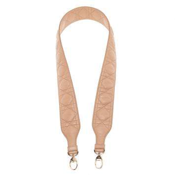 Pre Owned Dior Beige Cannage Leather Shoulder Strap 