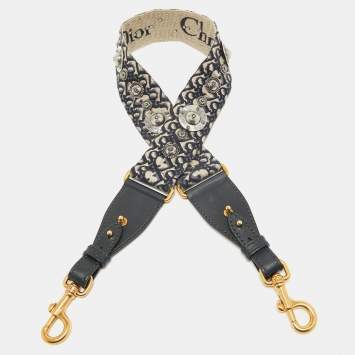 Pre Owned Dior Multicolor Embroidered Canvas and Leather Studded Shoulder Bag Strap