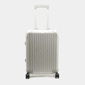 مملوكة مسبقًا Dior X Rimowa Grey Oblique Aluminum 4 Wheel Cabin Suitcase