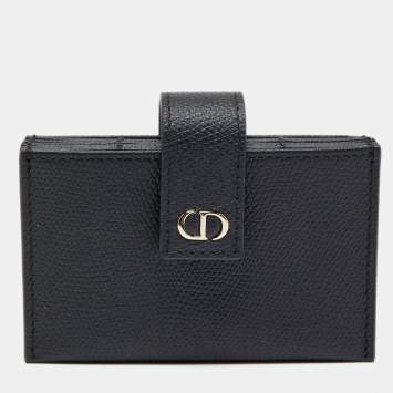 مملوكة مسبقًا Dior Black Leather 30 Montaigne 5 Pockets Card Holder