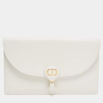 Pre Owned Dior Off White Leather Bobby Pouch