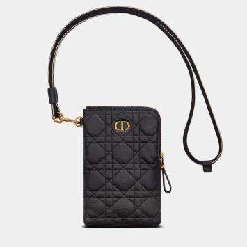 Pre Owned Christian Dior Black Calfskin Leather Pouch