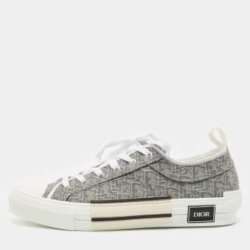Dior Grey Oblique Canvas B23 Low Top Sneakers Size 45