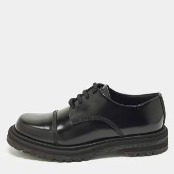 مملوكة مسبقًا Dior Diorebel Size 38.5 Black Leather Derby