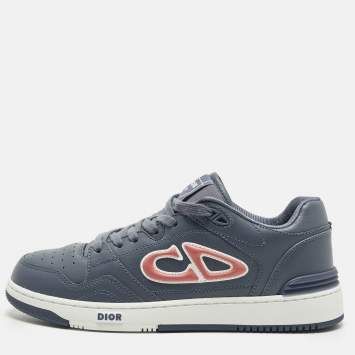 Pre Owned حذاء رياضي ديور بي 57 جلد أزرق/وردي برباط مقاس 39