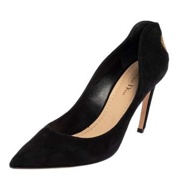 Pre Owned Dior Black Suede Dioramour Embellished Pointed Toe Pumps Size 41