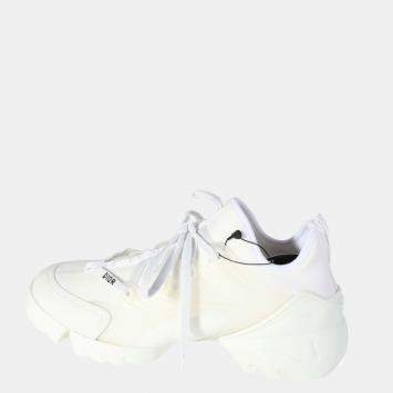 Pre Owned Dior White Technical Fabric D-Connect Sneaker Size EU 37.5
