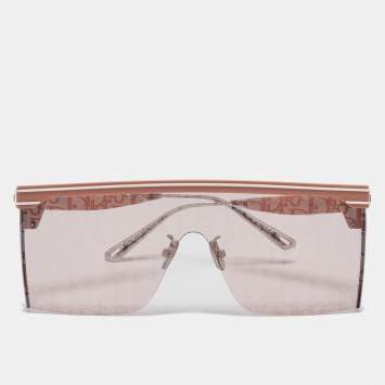 Pre Owned Dior Pink DiorClub M1U Oblique Shield Sunglasses