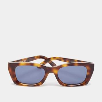 Pre Owned Dior Brown Tortoise DiorMidnight S31 Frame Square Sunglasses