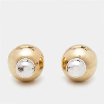Pre Owned Dior Two-Tone Ultradior Earrings