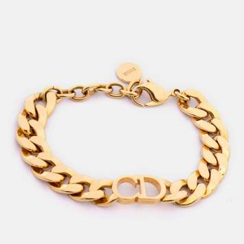 Pre Owned Dior Gold Tone Metal 30 Montaigne Bracelet