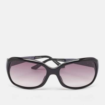 Pre Owned Dior Purple Cannage/Grey Gradient O60BD DiorCoquette2 Rectangle Sunglasses