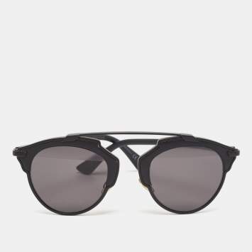 Pre Owned Dior Matt Black So Real Aviators Sunglasses