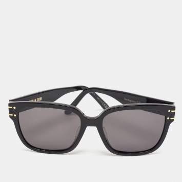 Pre Owned Dior Black Acetate DiorSignature Square Sunglasses
