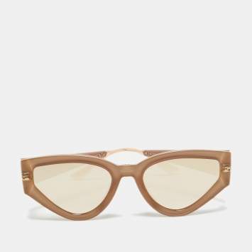 Pre Owned Dior Beige Mirrored CatStyleDior Frame Sunglasses
