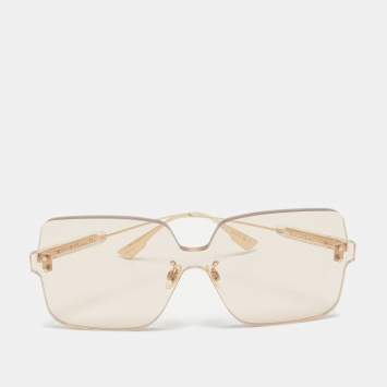 Pre Owned Dior Light Peach/Gold ColorQuake1 Oversized Sunglasses 