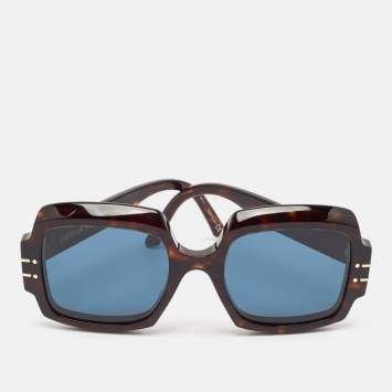 Dior Dark Brown Tortoise DiorSignature SU1 Square Sunglasses