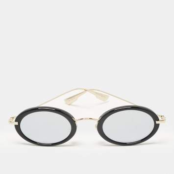 Dior Black/Gold Mirrored Hypnotic 2 Oval Sunglasses