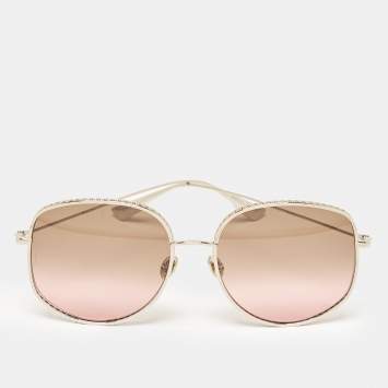 Pre Owned Dior Brown/Pink Gradient Diorbydior2 Oversized Sunglasses