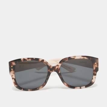 Pre Owned Dior Pink Tortoise/Grey LadyDiorStuds Square Sunglasses