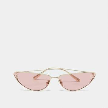 Pre Owned Dior Gold Tone/Pink MissDior B1U Cat-Eye Sunglasses