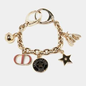Pre Owned Dior Gold Tone 30 Montaigne Bag Charm
