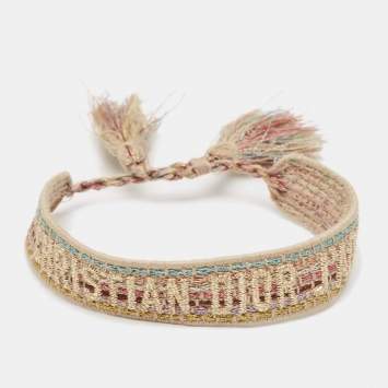 Pre Owned Dior J'Adior Woven Fabric Friendship Bracelet