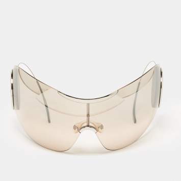 Pre Owned Dior Brown Gradient Sport 1 Shield Sunglasses with Retractable Arms