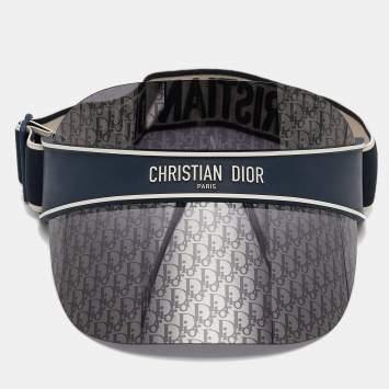 Pre Owned Dior Navy Blue Oblique Dior Club1 Visor