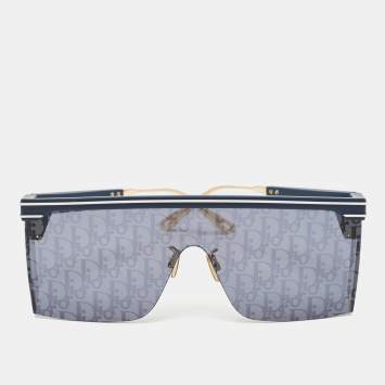 Pre Owned Dior Navy Blue DiorClub M1U Oblique Mask Shield Sunglasses