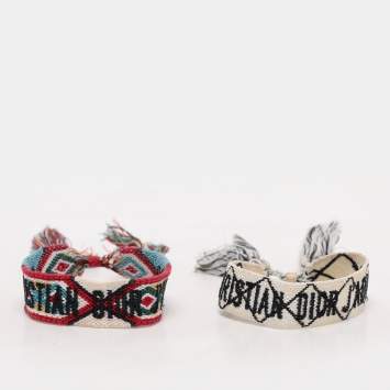 Pre Owned Dior J'Adior Woven Fabric Friendhsip Bracelet