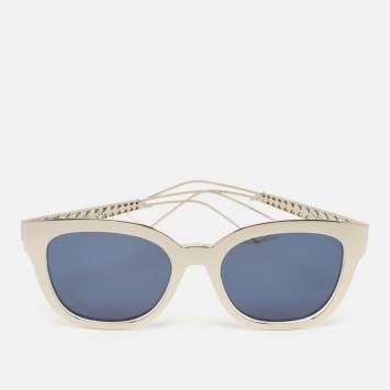 Pre Owned Dior Blue/Silver Diorama1 Aviator Sunglasses