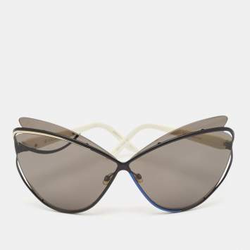 Dior Black/White Audacieuse1 Butterfly Sunglasses