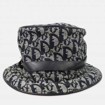 Dior Black Gray Canvas Trotter Hat 