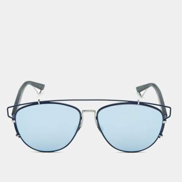 Dior Blue/Black Mirrored PQUA4 DiorTechnologic Aviator Sunglasses