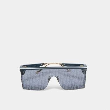 Pre Owned Christian Dior Navy Blue Oblique DiorClub M1U Mask Sunglasses 