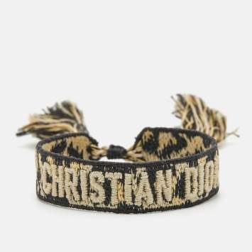 Pre Owned Dior Woven Fabric Friendship Bracelet