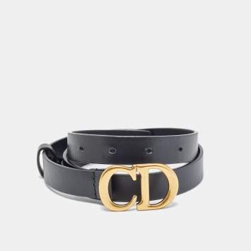Dior Red Smooth Leather CD Logo Waist Belt 90 CM Dior | TLC