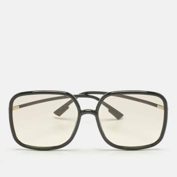 Pre Owned Dior Black/Light Yellow Gradient 807VC SoStellaire1 Oversized Sunglasses