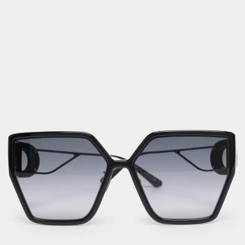 Pre Owned Dior Black 14A1 30 Montaigne Square Sunglasses