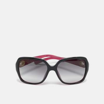 Pre Owned Dior Black/Pink Gradient WOQA Diorissimo Square Sunglasses