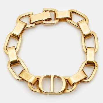 Pre Owned Dior CD Gold Tone Bracelet