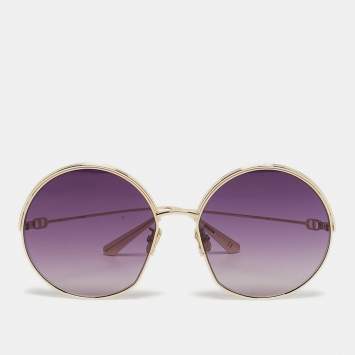 مملوكة مسبقًا نظارة شمسية مستديرة ديور أيفرديور أرجواني/ذهبي اللون R1U