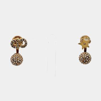 Pre Owned Dior Gold Tone Earrings