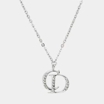 Pre Owned Dior CD Silver Tone Necklace