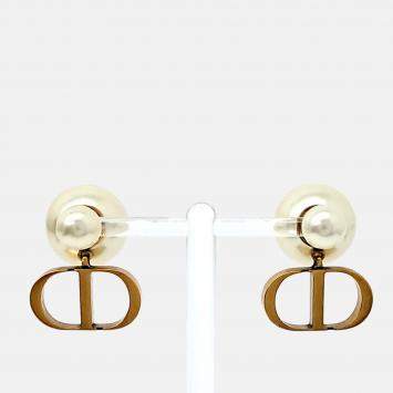 Pre Owned Dior Plated Metal Tribal Earrings