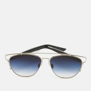 Pre Owned Dior Blue/Black Gradient 84J84 Technologic Aviator Sunglasses