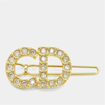 Pre Owned Christian Dior Gold Tone Metal hairpin
