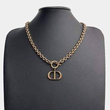 Pre Owned Christian Dior Gold Tone Necklace