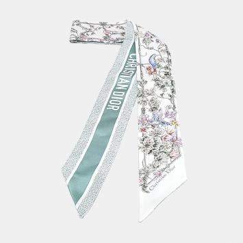 Pre Owned Christian Dior Twilly Multicolor Silk Scarf